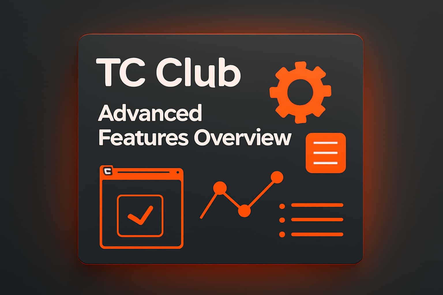 Informational graphic on TC Club's advanced features.