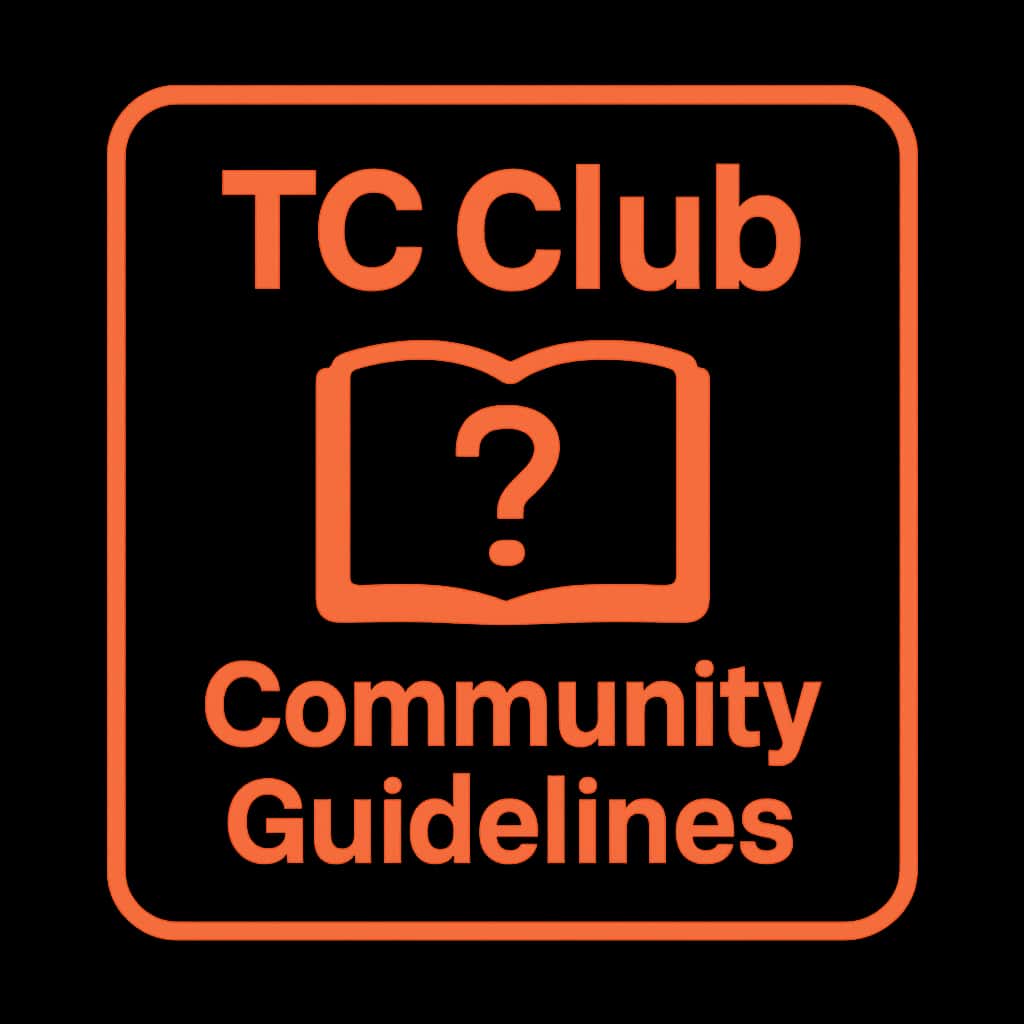 A simple badge symbolizing the TC Club Community Guidelines.