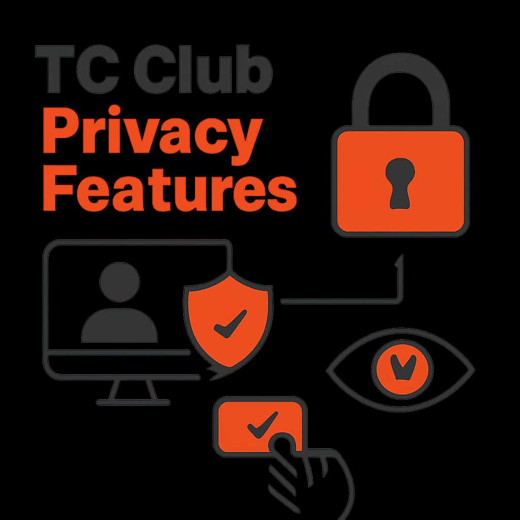An educational diagram about TC Club Privacy Features.