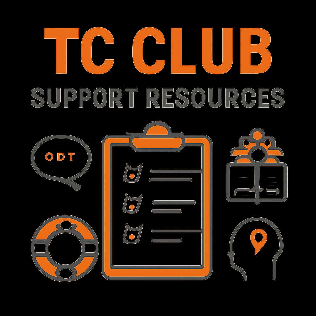 Illustration depicting TC Club Support Resources.