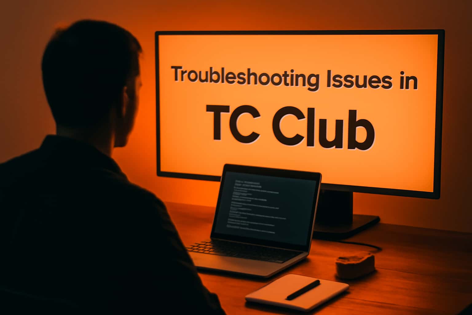 Information scene about troubleshooting issues in TC Club.