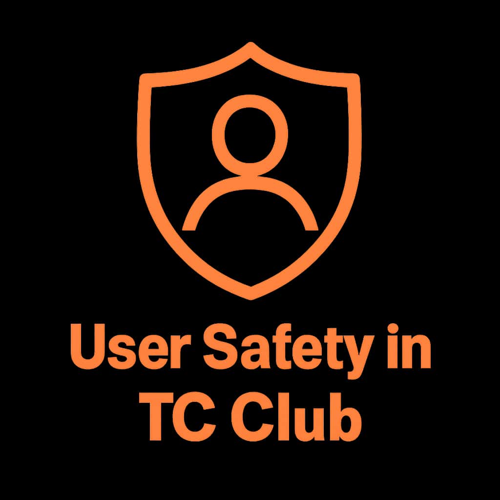 A badge symbolizing user safety in TC Club.
